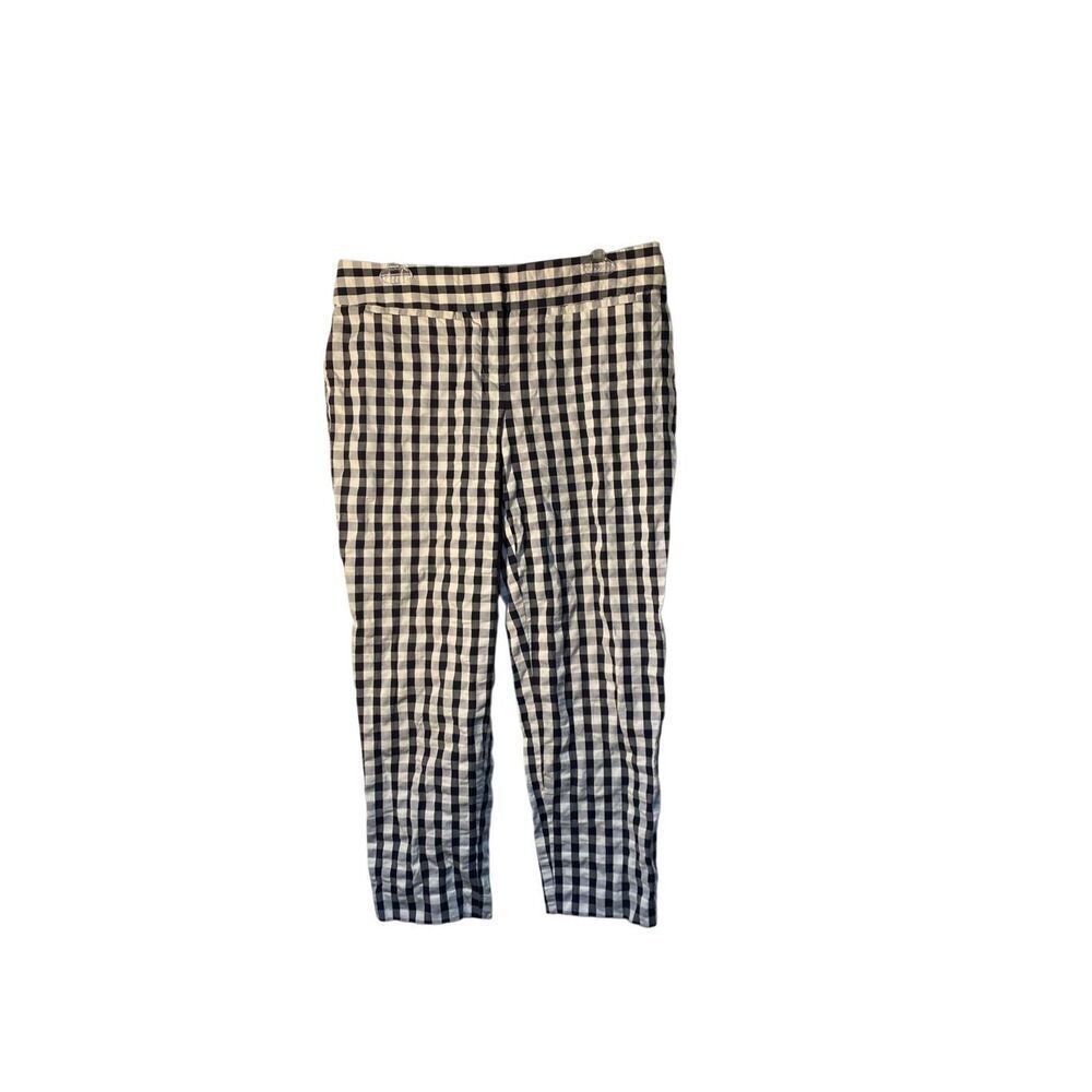 Loft women’s Zoe cropped kingdom, black and white pants, 10